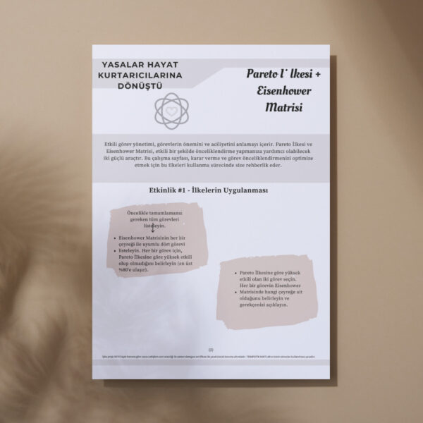 PARETO İLKESİ VE EİSENHOWER MATRİSİ(DİJİTALDİR)