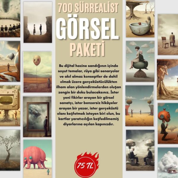 700 SÜRREALİST GÖRSEL PAKETİ(DİJİTALDİR)