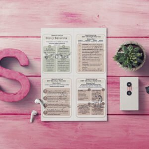 My mockup 36 from Pink Desk Mockup Pack YEME BOZUKLUKLARI KART SETİ(DİJİTALDİR)