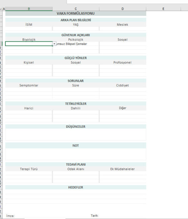 EXCEL DİNAMİK VAKA FORMÜLASYONU(TEKRAR İSTEĞİNİZE GÖRE DÜZENLEYEBİLİRSİNİZ)